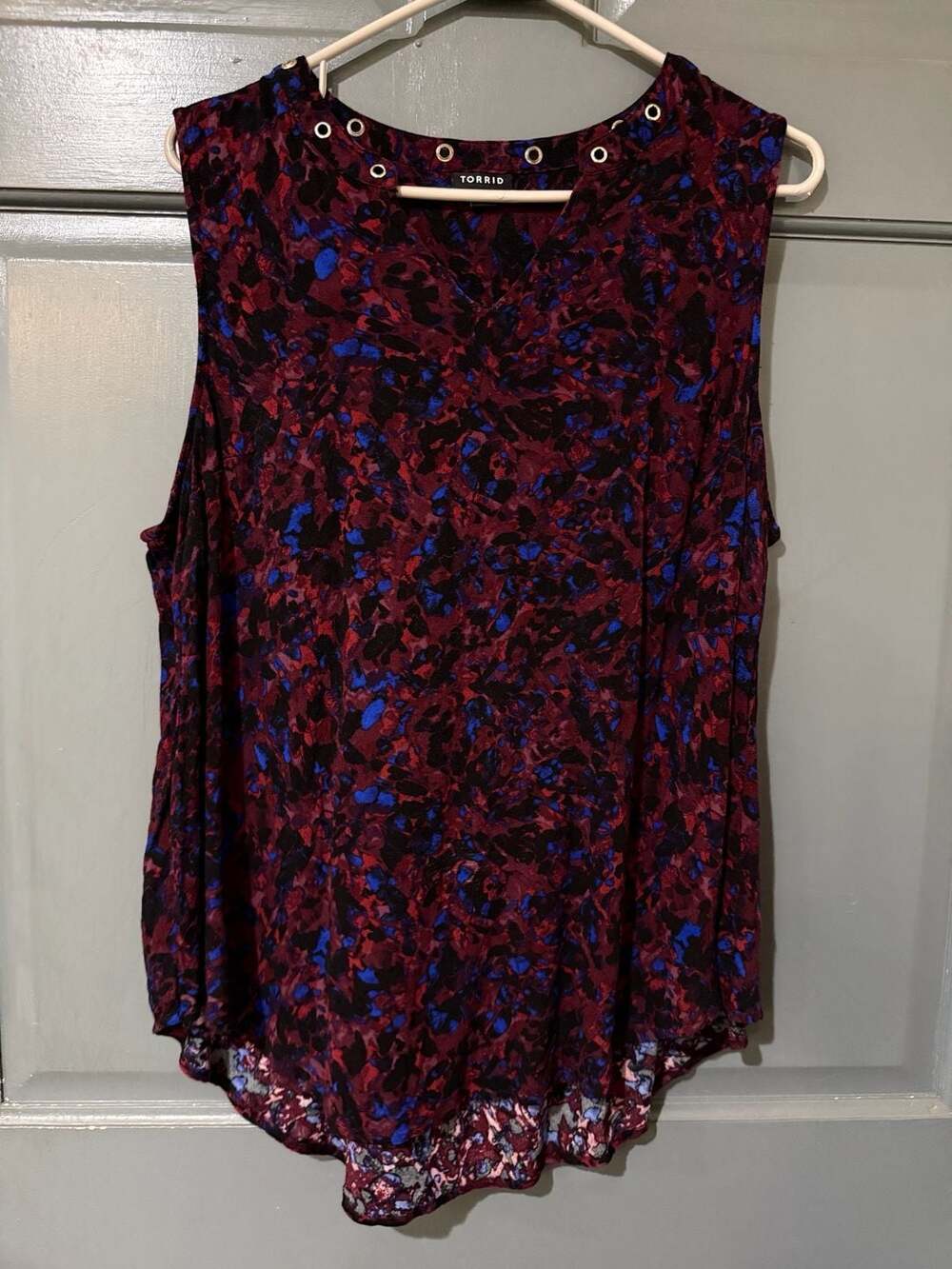 Torrid Purple and Blue Animal Print Chain Link Tank Top, Size 1